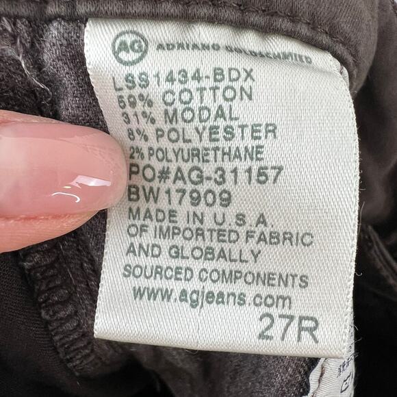 AG ADRIANO GOLDSCHMIED Brown The Prima Mid Rise Cigarette Denim Jean Size 27 - Picture 8 of 9